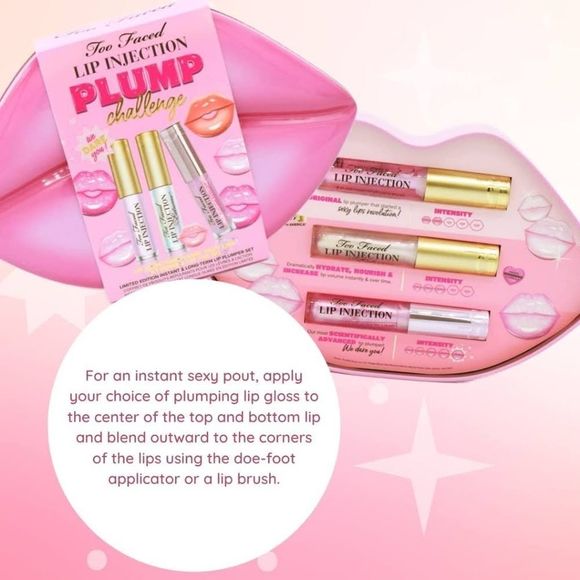 🌼SALE! 2/$45 Too Faced Lip Plumping Extreme Teddy Bear Gloss in Bee Sting - Picture 6 of 12